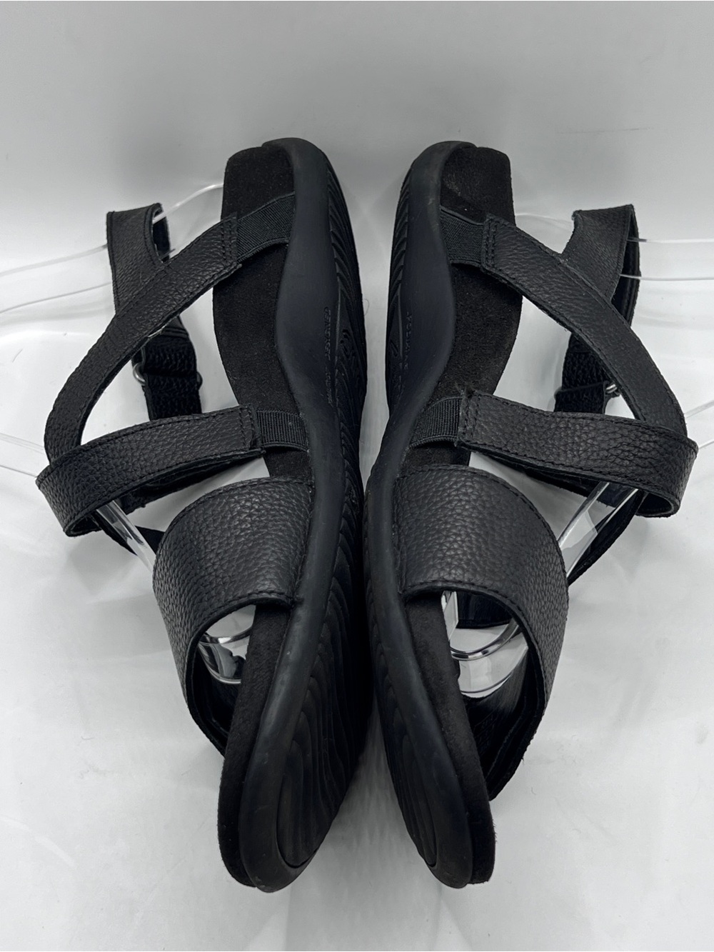 Vionic Raya Slingback Sandals, sz8 black pebbled leather adjustable straps - Picture 6 of 13